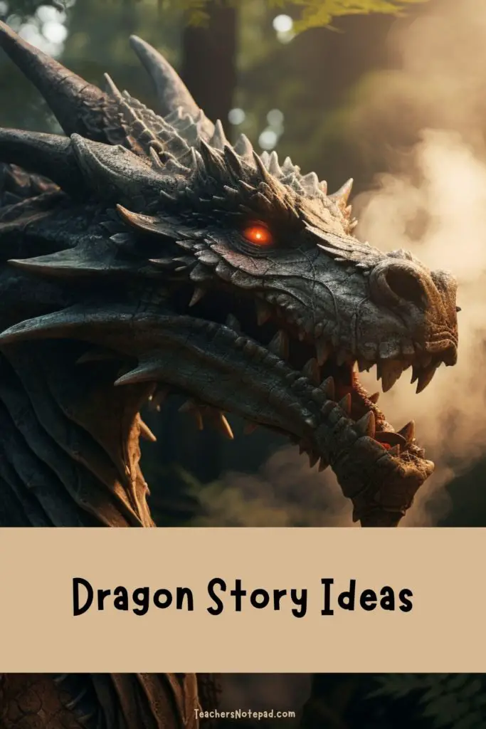 creative writing description of a dragon